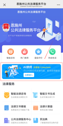 恩施州司法局引入人工智能公共服务技术咨询服务的实践与探索